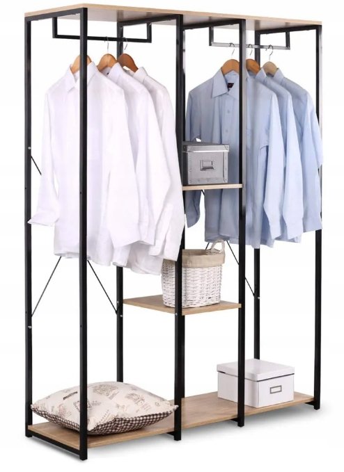 Szafa Woltu 120 x 167 x 40 cm czarny