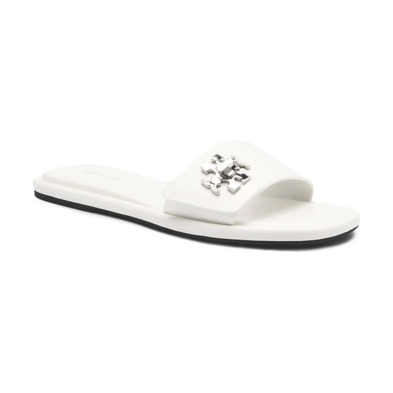 TORY BURCH Skórzane klapki T LOCK