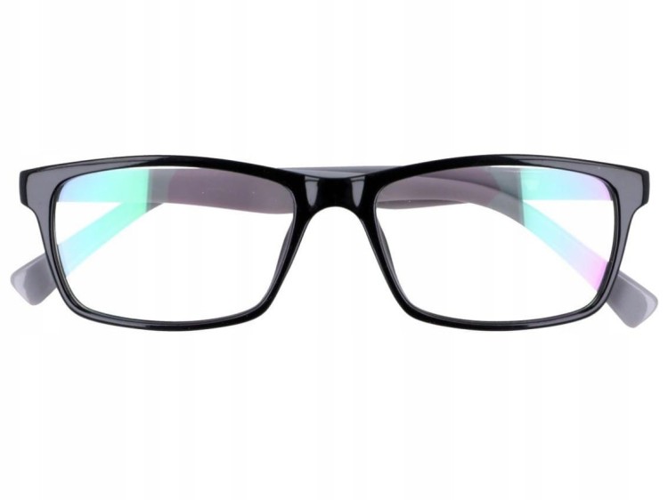 Okulary z filtrem Antyrefleksyjne zerówki Nerdy 9511E czarno-szare