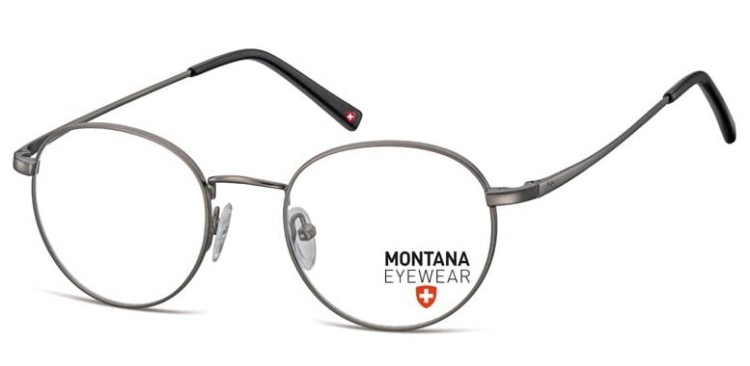 Jasnografitowe Lenonki okragle oprawki optyczne Montana MM609G