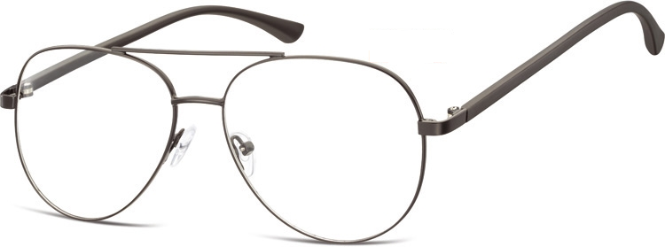 Okulary oprawki Pilotki zerówki metalowe korekcyjne 931F czarne