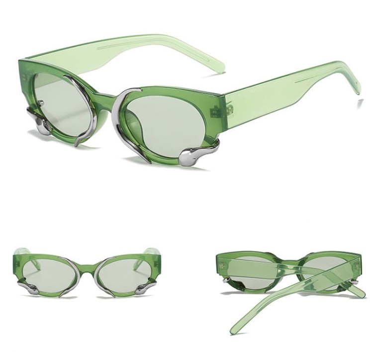 Damskie okulary przeciwsłoneczne z filtrem UV400 zielone ST-MAX4C