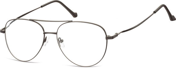 Okulary oprawki Pilotki zerówki metalowe korekcyjne 932F czarne