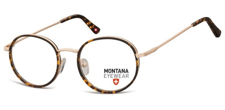 Panterkowe Lenonki okrągłe Okulary Oprawki optyczne MM608A