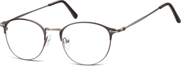 Lenonki okrągłe Okulary oprawki optyczne 933C grafitowa + czarna