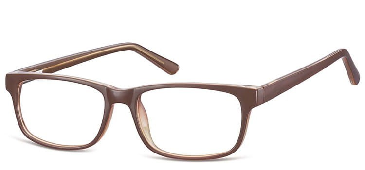 Zerówki klasyczne oprawki Sunoptic CP154C brazowe, flex