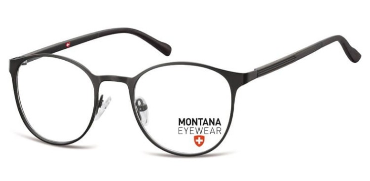 Czarne okrągłe Okulary Oprawki optyczne pod korekcję MM607