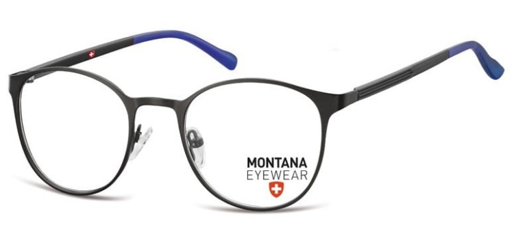 Czarne okrągłe Okulary Oprawki optyczne pod korekcję MM607A