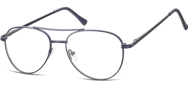 Okulary oprawki Pilotki zerówki metalowe korekcyjne 789B granatowe