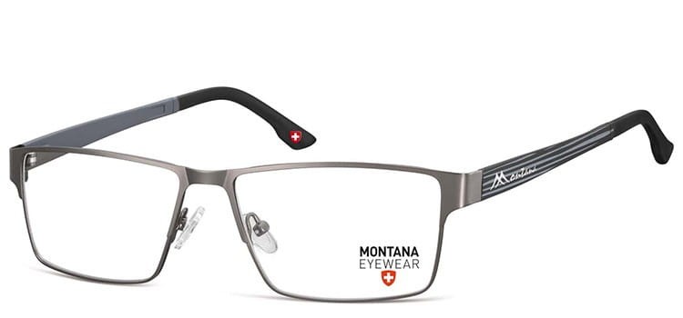 Okulary oprawki korekcyjne metalowe pełne MM612B szare