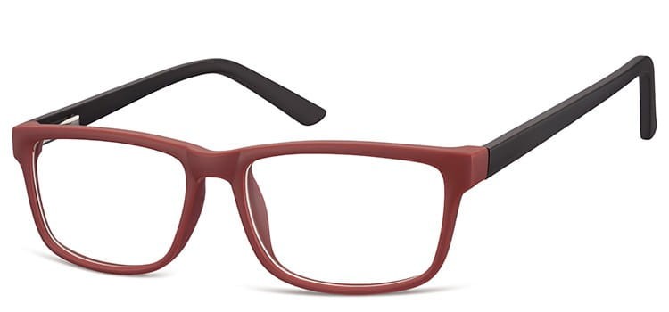 Okulary Zerówki oprawki Sunoptic CP157F bordowo-czarne