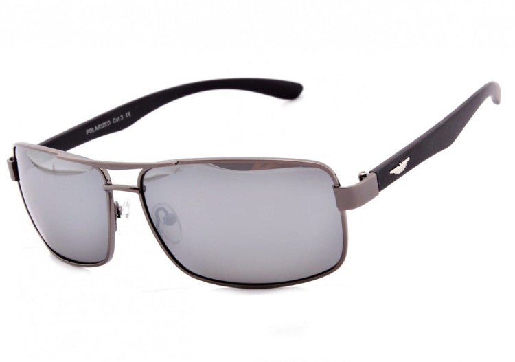 Męskie Klasyczne Polaryzacyjne okulary Lustrzanki czarne 82