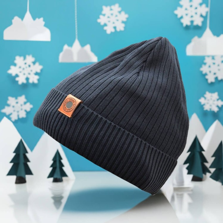 top Męska Zimowa Czapka Granatowa z polarem - L/XL EXTREME ST-546A