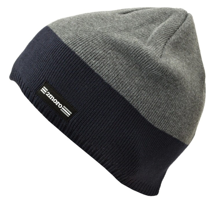 Męska Zimowa Czapka Grafitowo-granatowa z polarem - L/XL 2MORO ST-512B