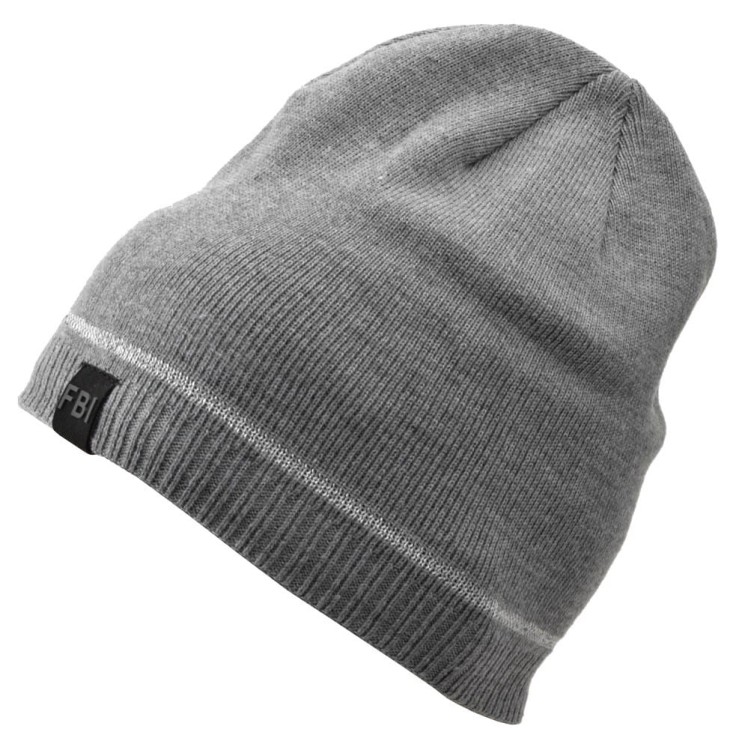 Męska Zimowa Czapka Szara z polarem - L/XL FBI ST-533