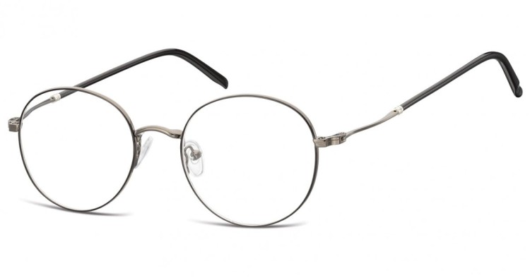 Lenonki okrągłe Okulary oprawki optyczne 927B czarno-grafitowe