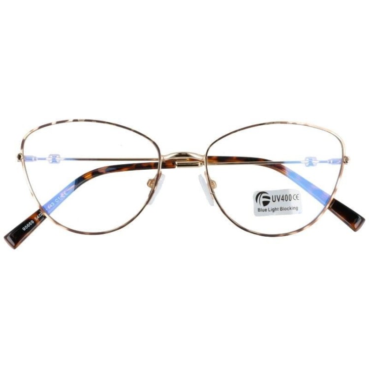 Okulary kocie oczy z filtrem BLUE LIGHT do komputera zerówki 2542-1
