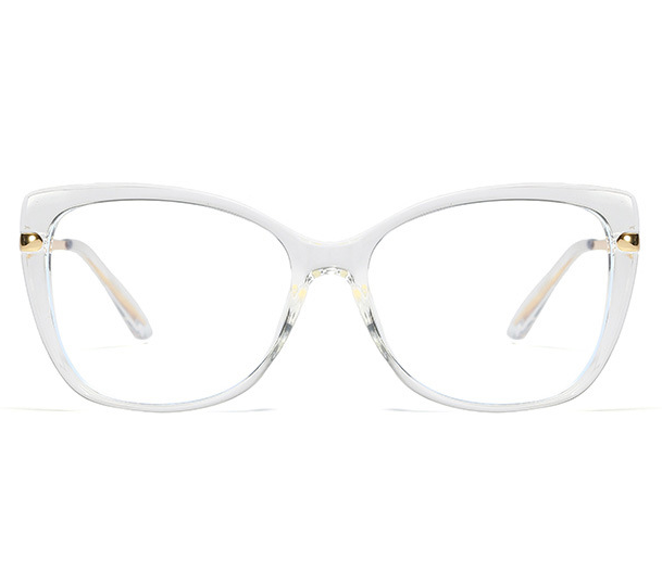 Bezbarwne okulary do komputera bez wady wzroku damskie z filtrem BLUE Light zerówki 2549-5