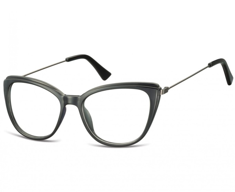 Okulary oprawki zerówki korekcyjne Kocie Oczy Sunoptic AC8 czarne