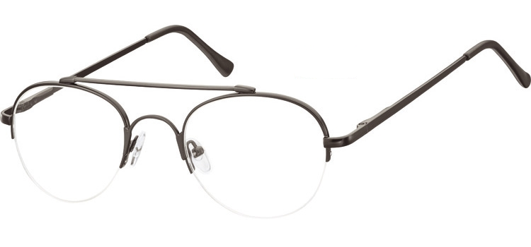 Okulary oprawki korekcyjne metalowo-żyłkowe Okrągłe 786 czarne