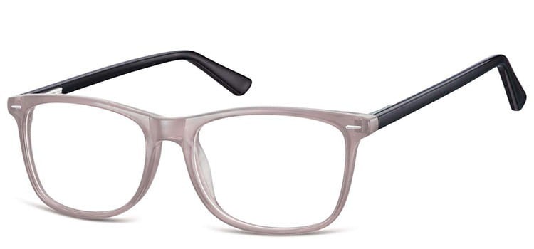 Zerówki klasyczne okulary oprawki Sunoptic CP153D szare, flex