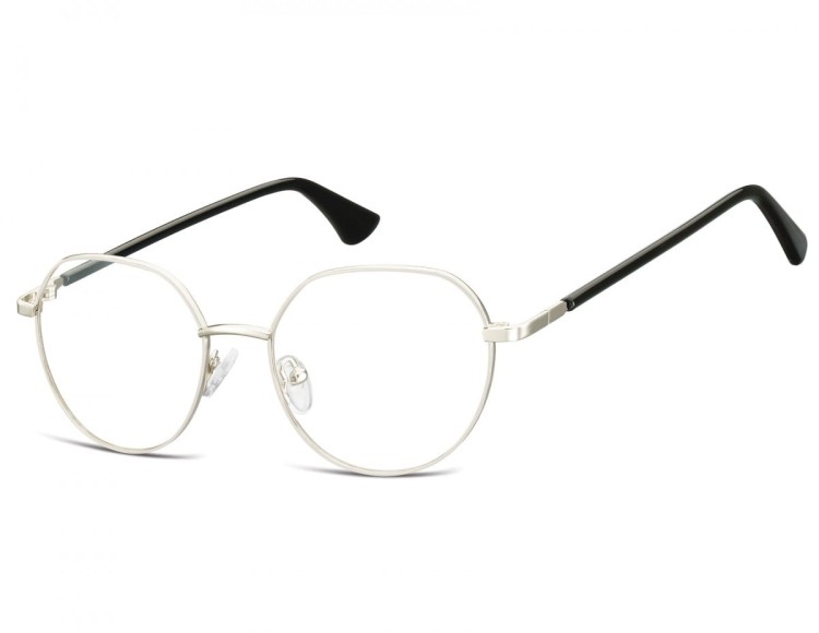 Lenonki okrągłe Okulary oprawki optyczne 916E srebrna