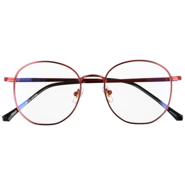 Okulary lenonki owalne z filtrem BLUE LIGHT do komputera zerówki 2538-4
