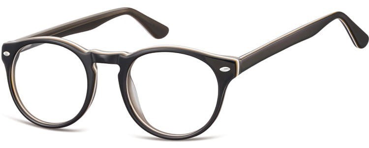 Okrągłe okulary oprawki zerowki korekcyjne Sunoptic AC46H