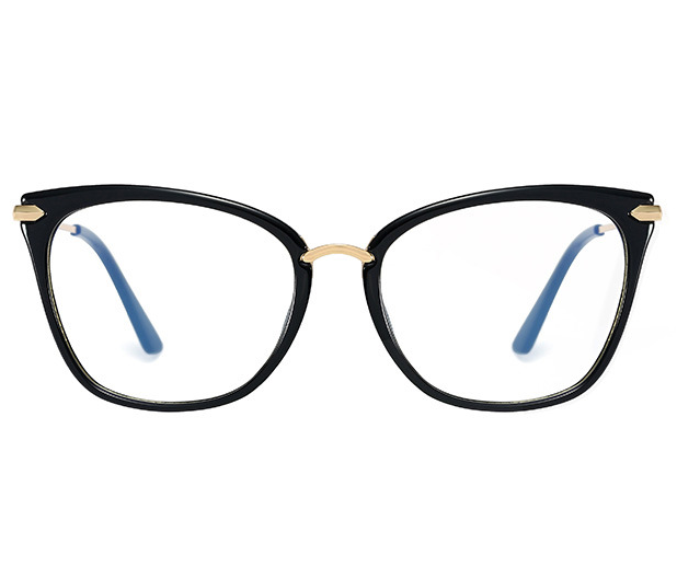 Okulary kocie do komputera damskie z filtrem BLUE Light zerówki 2574