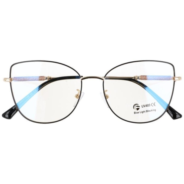 Okulary kocie do komputera damskie z filtrem BLUE Light zerówki 2576