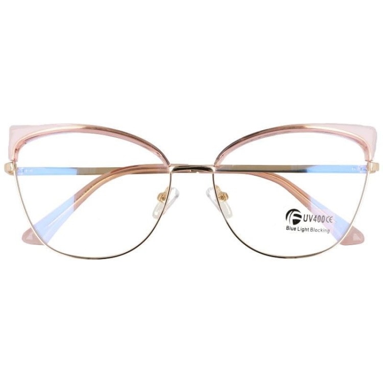 Okulary kocie do komputera damskie z filtrem BLUE Light zerówki 2575-2