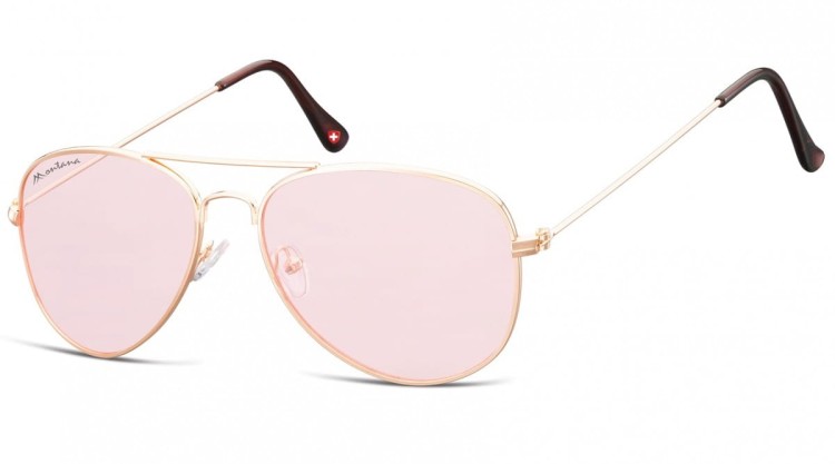 Różowe Okulary Przeciwsłoneczne Pilotki Aviator Montana FS86A