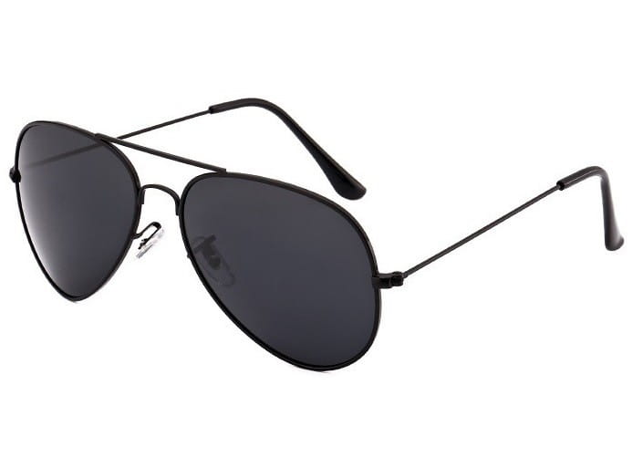 Juniorskie Okulary Aviator czarne Pilotki przeciwsłoneczne STPJ-10