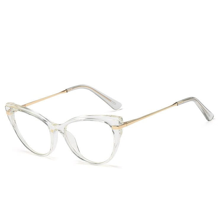 Okulary kocie do komputera damskie z filtrem BLUE Light zerówki 2567-5