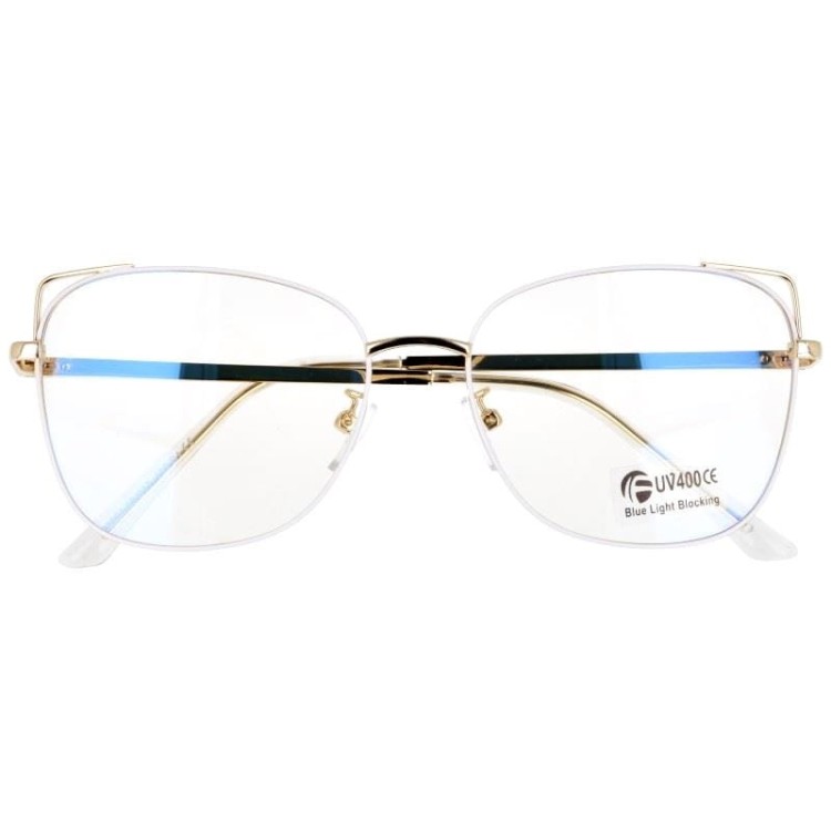 Okulary kocie do komputera damskie z filtrem BLUE Light zerówki 2573-3
