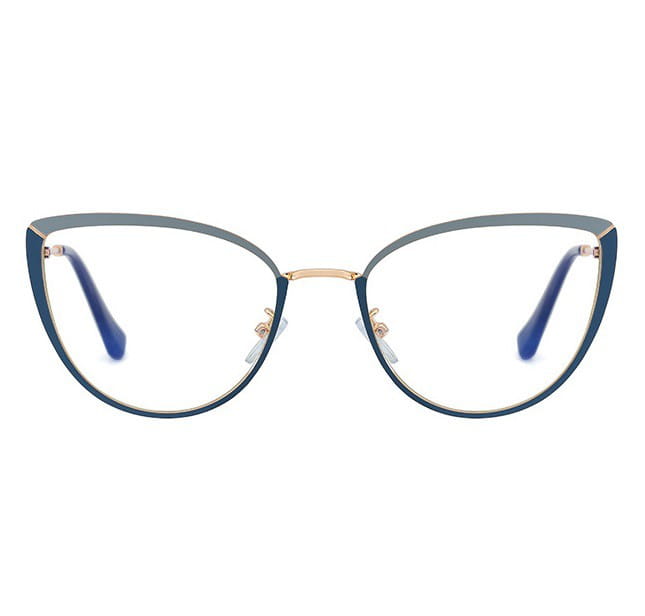 Okulary kocie do komputera damskie z filtrem BLUE Light zerówki 2583-4
