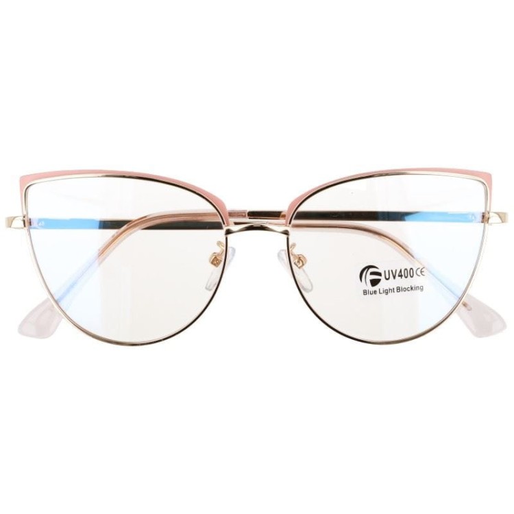 Okulary kocie do komputera damskie z filtrem BLUE Light zerówki 2586-2
