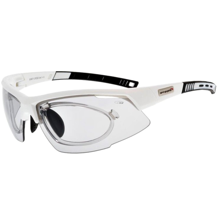 Fotochromowe okulary sportowe z ramką korekcyjną GOGGLE E867-2R