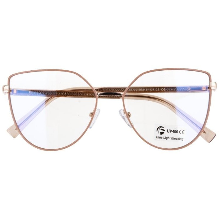 Okulary kocie do komputera damskie z filtrem BLUE Light zerówki 2584-5
