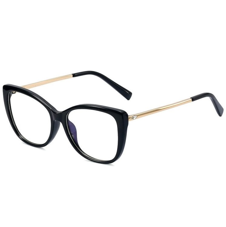 Okulary kocie do komputera damskie z filtrem BLUE Light zerówki 2564