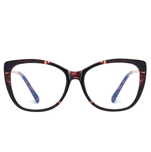 Okulary kocie do komputera damskie z filtrem BLUE Light zerówki 2564-1