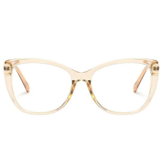 Okulary kocie do komputera damskie z filtrem BLUE Light zerówki 2564-4