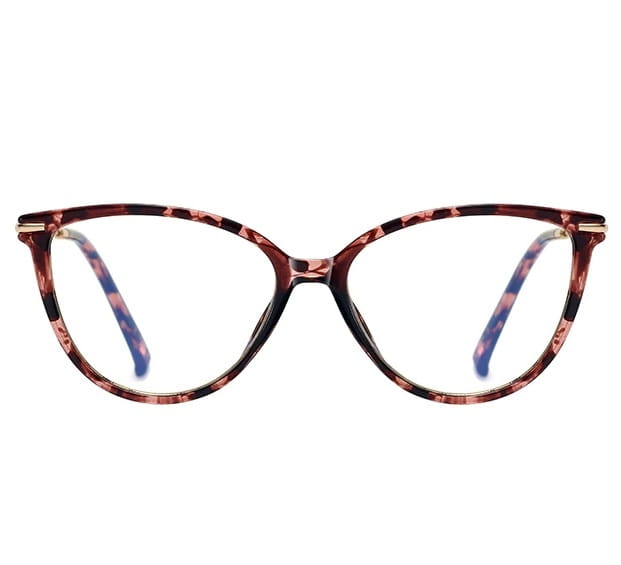 Okulary kocie do komputera damskie z filtrem BLUE Light zerówki 2592-4