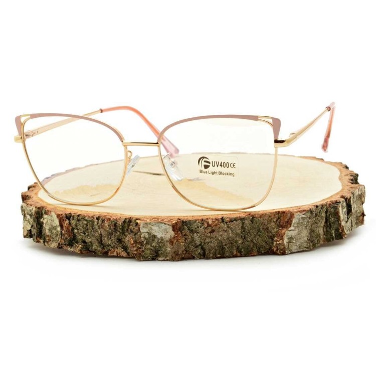 Okulary kocie do komputera damskie z filtrem BLUE Light zerówki 2579-1