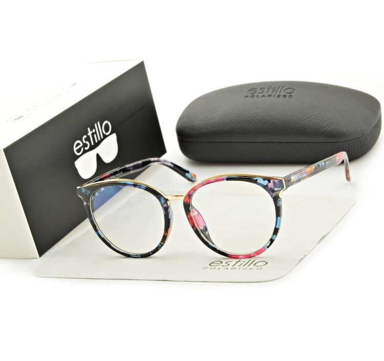 Okulary damskie z filtrem BLUE LIGHT do komputera korekcyjne EST-110K Estillo