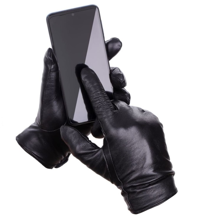 Dotykowe Skórzane Rękawiczki Męskie ocieplenie miś r.M/L RKW8-M/L