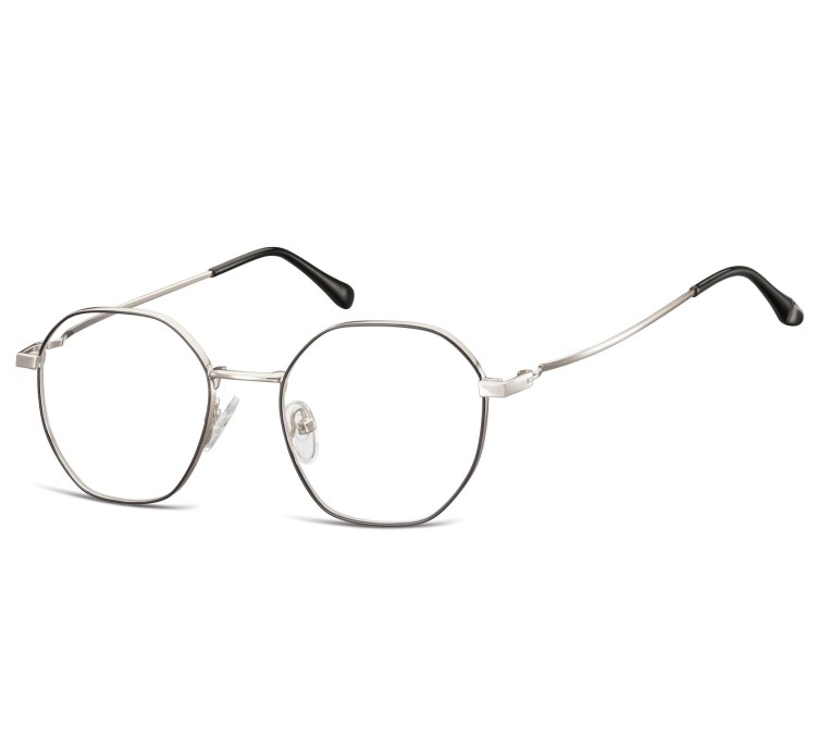 Okulary zerówki korekcyjne owalne L126B grafitowo czarne