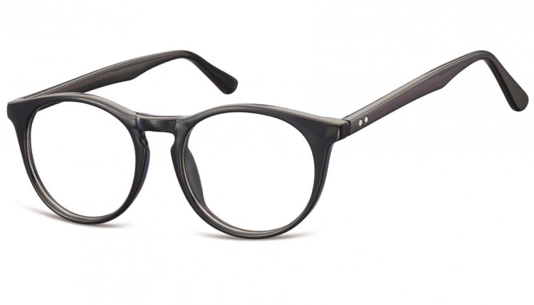 Okulary oprawki korekcyjne okrągłe Lenonki zerówki Sunoptic CP146A czarne