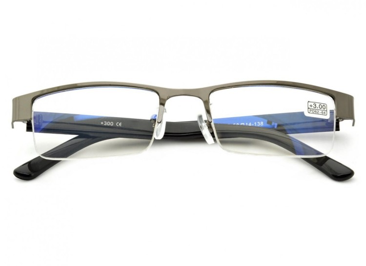 Plusy Okulary do czytania Moc: +4.00 metalowo-żyłkowe ST308