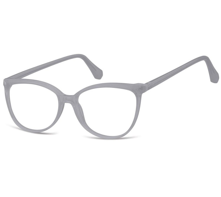 Damskie okulary optyczne zerówki kocie oczy Sunoptic CP116G mleczny szary
